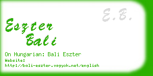 eszter bali business card